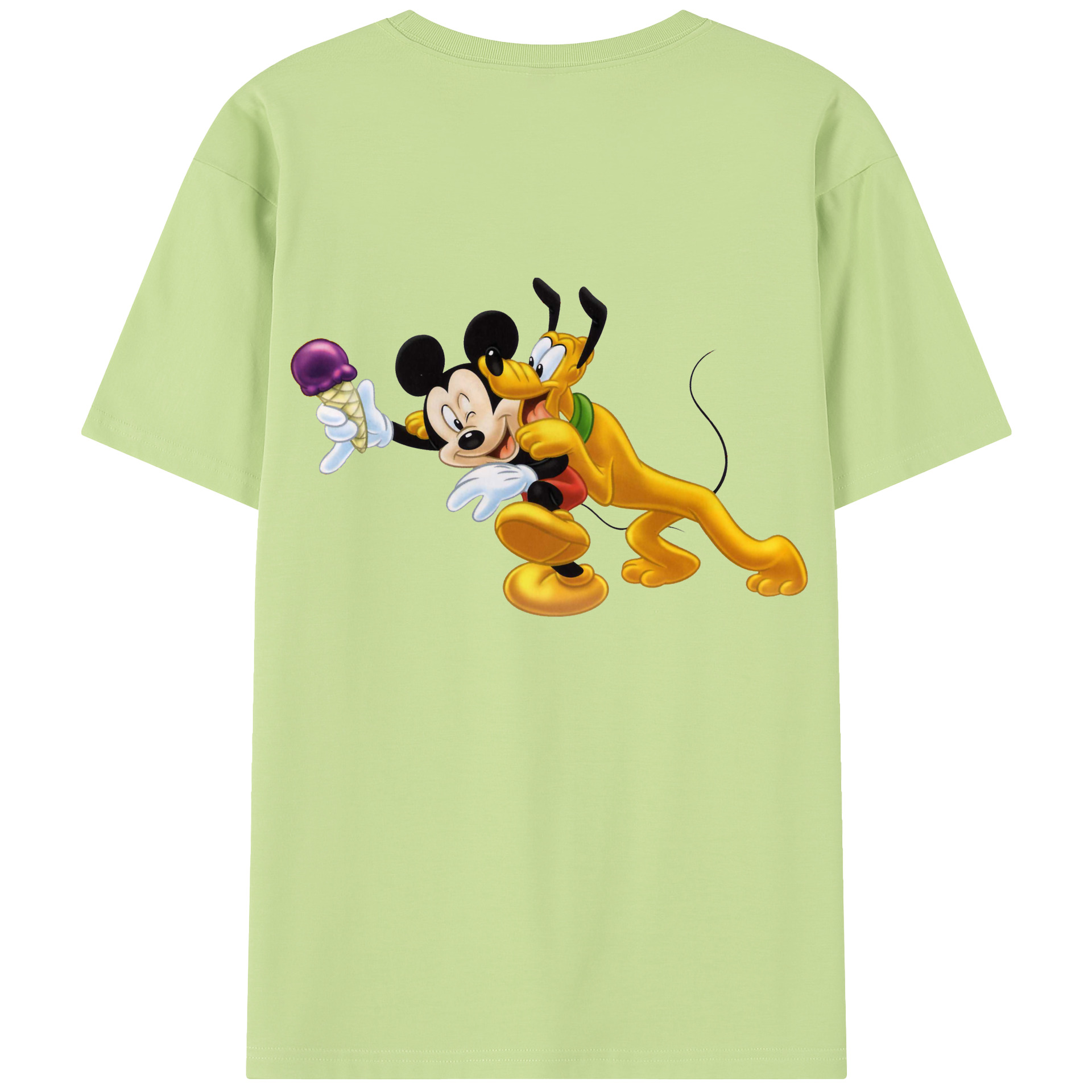 （画像用） ミッキーマウス Mickey Mouse 綿100％半袖Tシャツ（背面プリント）